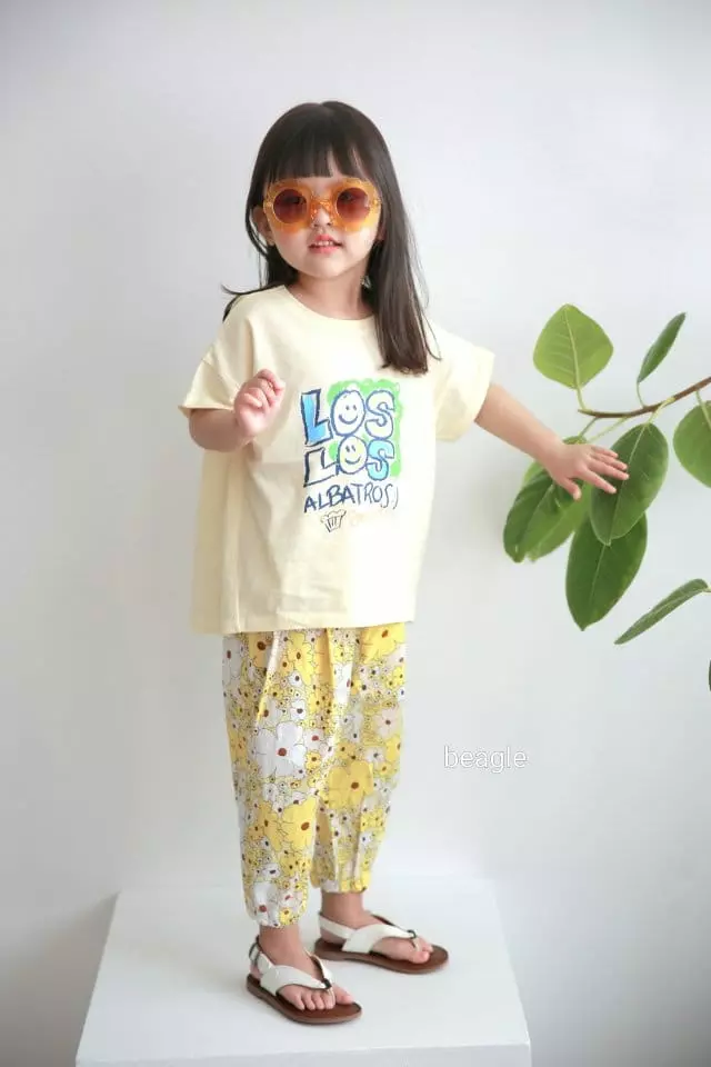 Beagle - Korean Children Fashion - #Kfashion4kids - Ros Smile Paint Tee