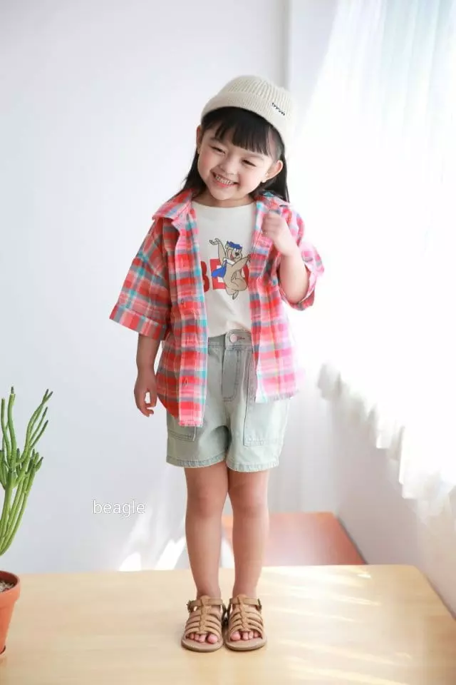 Beagle - Korean Children Fashion - #childofig - Plans Denim Shorts