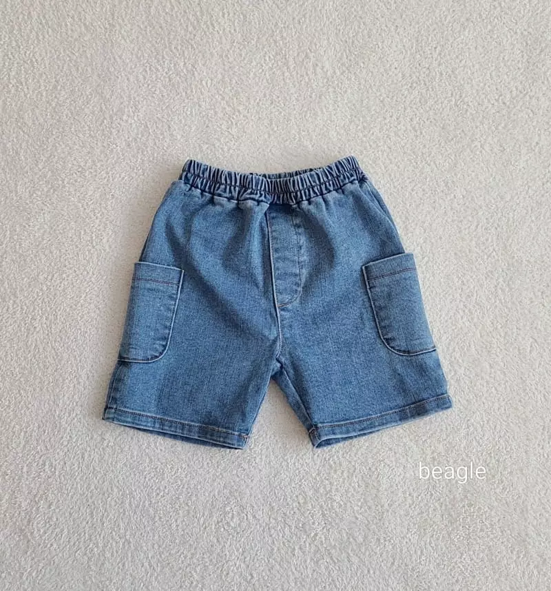 Beagle - Korean Children Fashion - #designkidswear - I Love Span Denim Shorts - 2