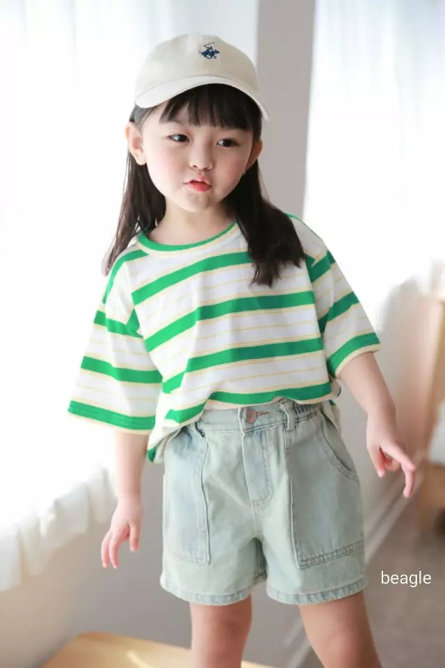 Beagle - Korean Children Fashion - #designkidswear - Plans Denim Shorts - 3