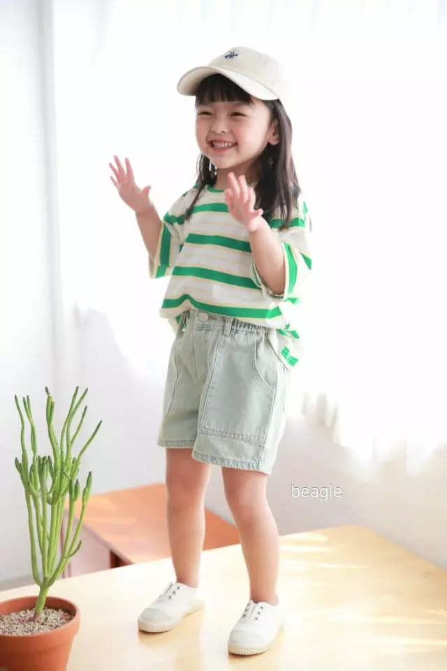 Beagle - Korean Children Fashion - #designkidswear - Plans Denim Shorts - 4
