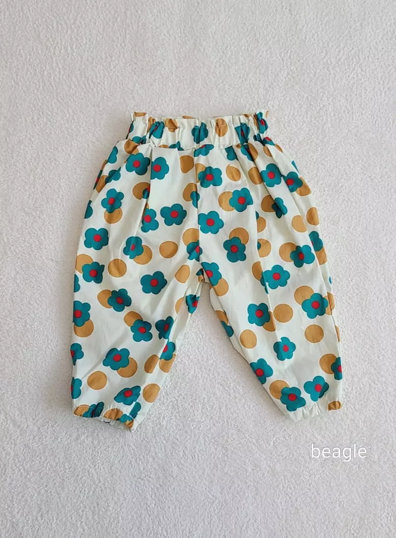 Beagle - Korean Children Fashion - #kidsshorts - Everwhere Wear Flower Pants