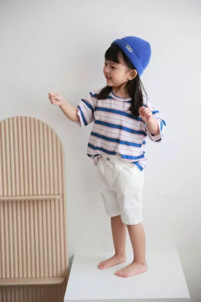 Beagle - Korean Children Fashion - #kidsshorts - Stripe Tee - 9