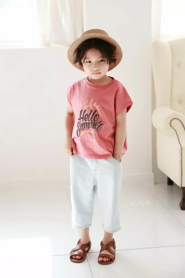 Beagle - Korean Children Fashion - #kidsstore - Hello Summer Paint Tee