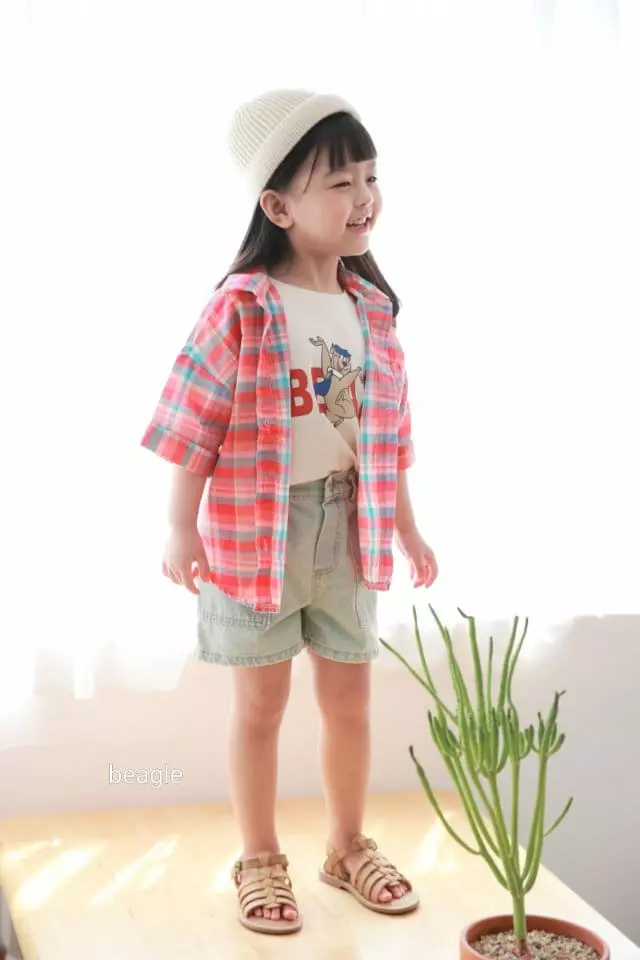 Beagle - Korean Children Fashion - #kidsstore - Summer Check Shirt - 9