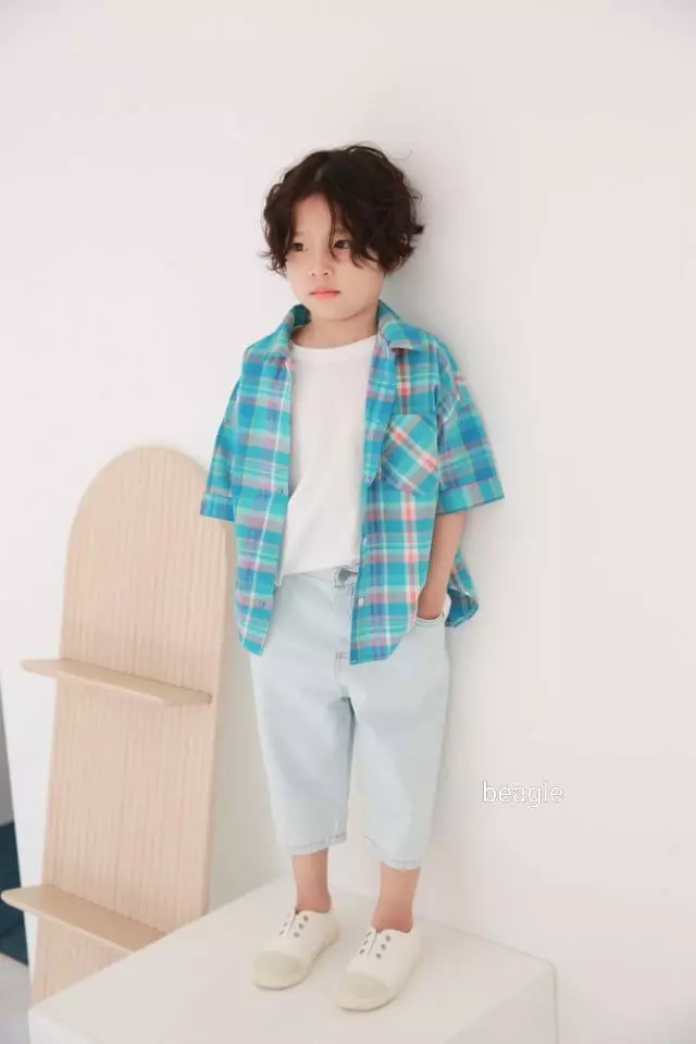 Beagle - Korean Children Fashion - #prettylittlegirls - Summer Check Shirt
