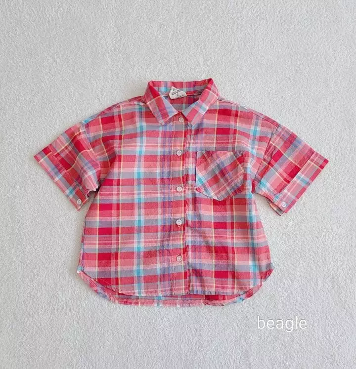 Beagle - Korean Children Fashion - #stylishchildhood - Summer Check Shirt - 3