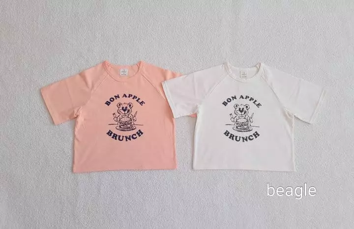 Beagle - Korean Children Fashion - #toddlerclothing - Brunch Bear Paint Tee