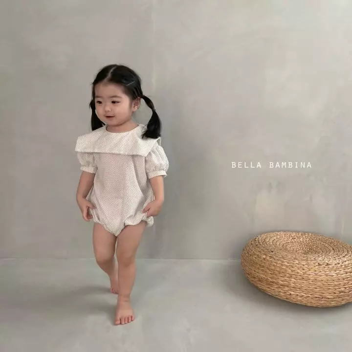 Bella Bambina - Korean Baby Fashion - #babyboutique - Bebe Sailor Collar Bodysuit - 8