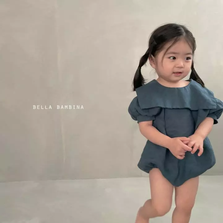 Bella Bambina - Korean Baby Fashion - #babyboutiqueclothing - Bebe Sailor Collar Bodysuit - 10