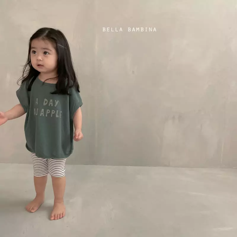 Bella Bambina - Korean Baby Fashion - #babygirlfashion - Stripes Short Leggings - 8