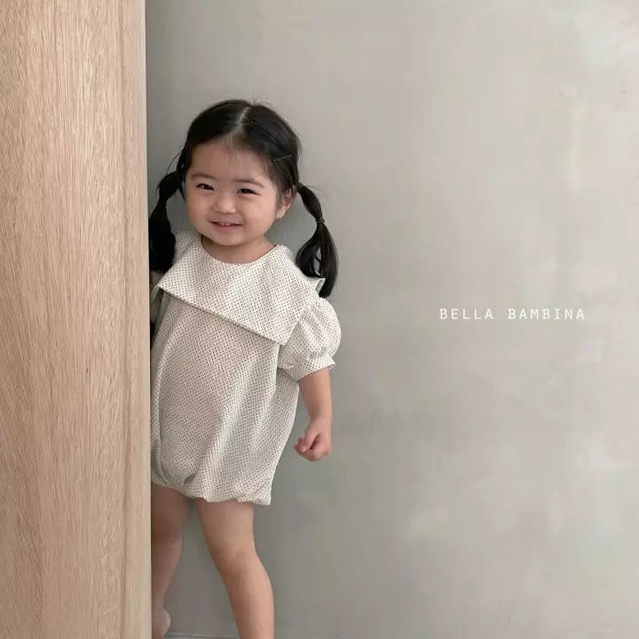 Bella Bambina - Korean Baby Fashion - #babyootd - Bebe Sailor Collar Bodysuit - 2