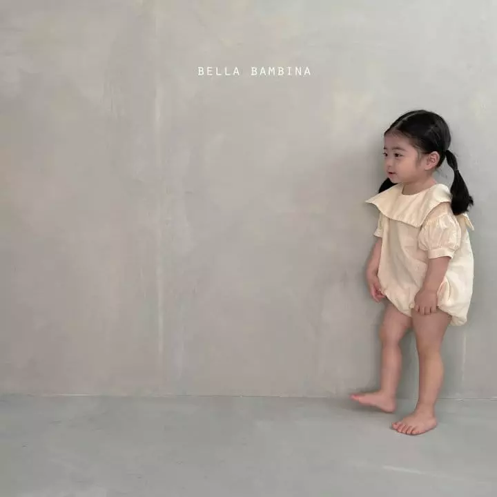 Bella Bambina - Korean Baby Fashion - #babyoutfit - Bebe Sailor Collar Bodysuit - 3