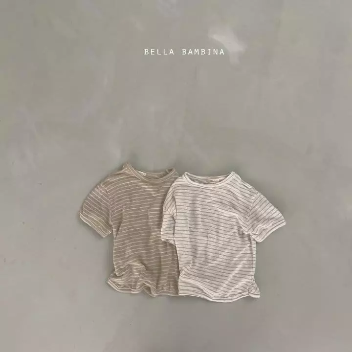 Bella Bambina - Korean Baby Fashion - #babyoutfit - Bebe Banban Stripes Tee - 12