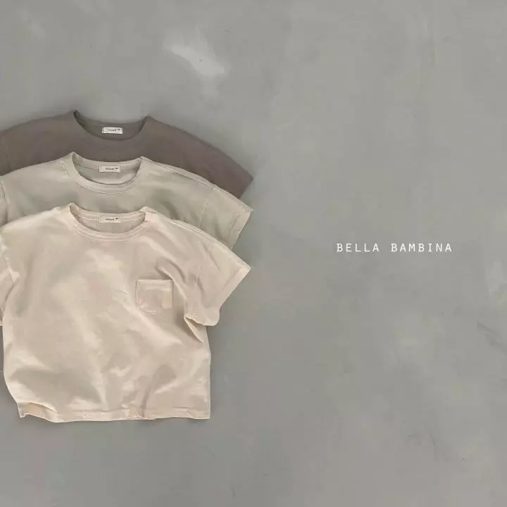 Bella Bambina - Korean Baby Fashion - #babyoutfit - Bebe Mini Pocket Tee - 12
