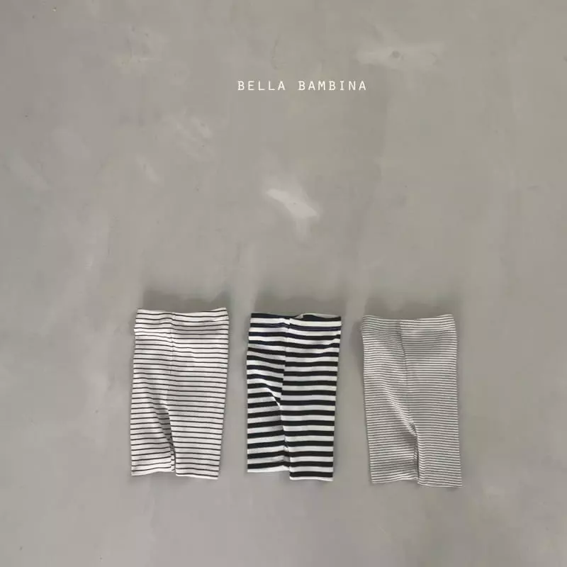 Bella Bambina - Korean Baby Fashion - #babyoutfit - Stripes Short Leggings - 12