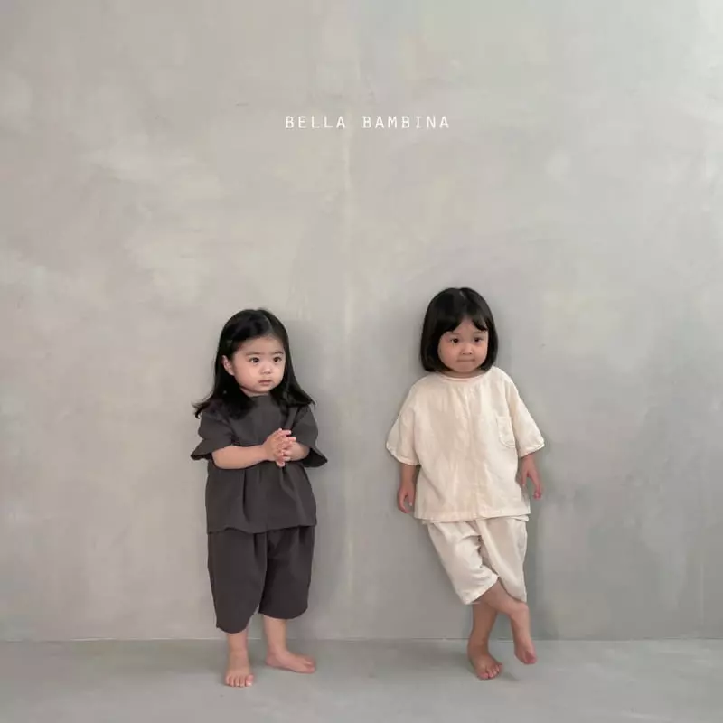 Bella Bambina - Korean Children Fashion - #childofig - Onui Muzi Top Bottom Set - 2