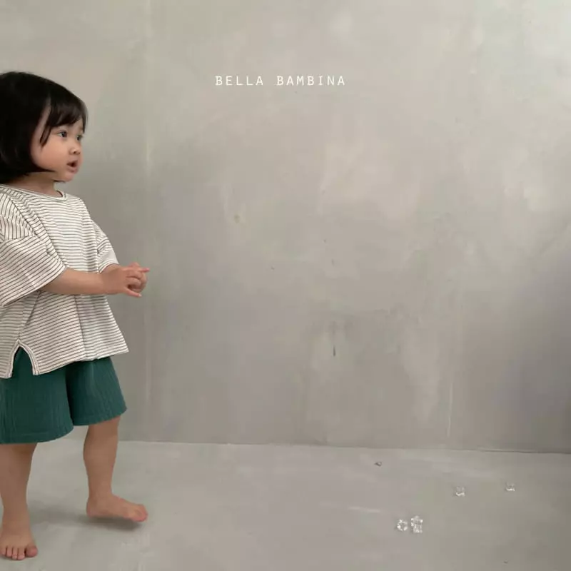 Bella Bambina - Korean Children Fashion - #discoveringself - Slit Stripes Tee - 3