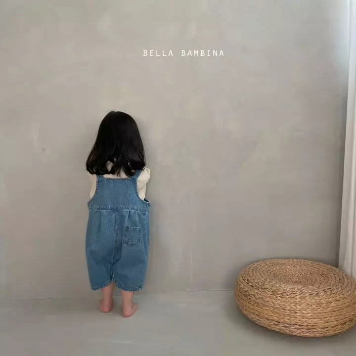 Bella Bambina - Korean Children Fashion - #fashionkids - Bebe Wrinkle Denim Bodysuit - 3