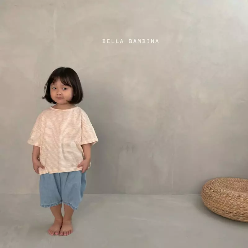 Bella Bambina - Korean Children Fashion - #discoveringself - Slit Stripes Tee - 4