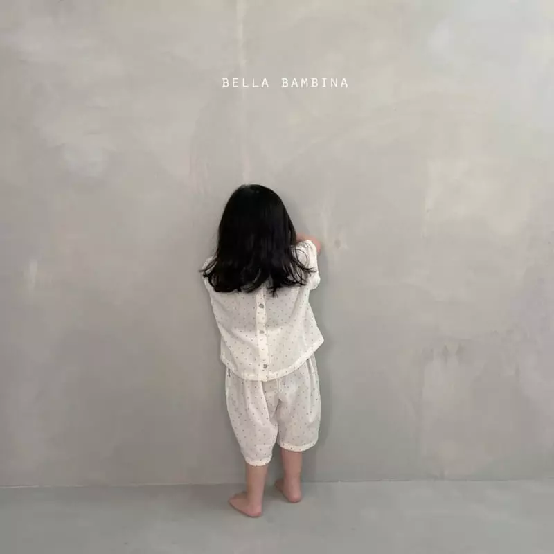 Bella Bambina - Korean Children Fashion - #fashionkids - Onui Dot Top Bottom Set - 5