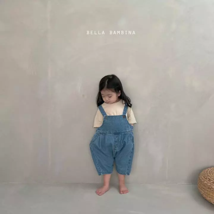 Bella Bambina - Korean Children Fashion - #fashionkids - Bebe Wrinkle Denim Bodysuit - 4