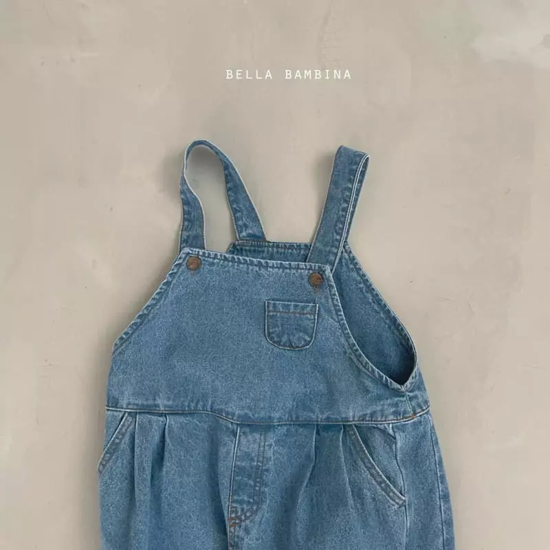 Bella Bambina - Korean Children Fashion - #kidsshorts - Wrinkle Denim Dungarees