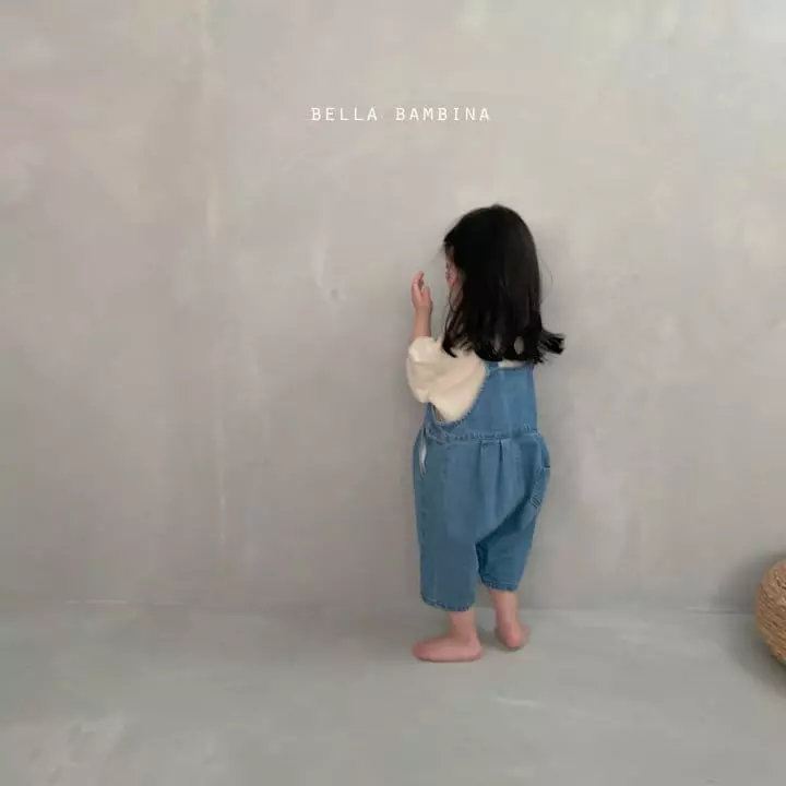 Bella Bambina - Korean Children Fashion - #kidsstore - Bebe Wrinkle Denim Bodysuit - 5