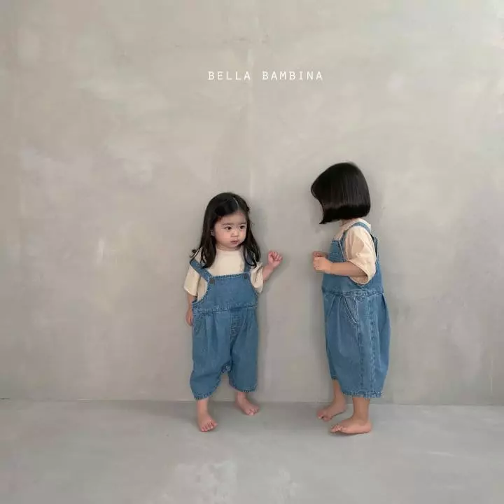 Bella Bambina - Korean Children Fashion - #kidzfashiontrend - Bebe Wrinkle Denim Bodysuit - 6