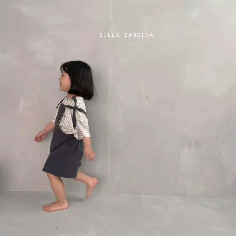 Bella Bambina - Korean Children Fashion - #kidzfashiontrend - Slit Stripes Tee - 7