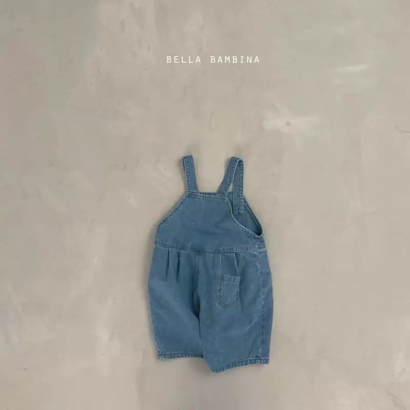 Bella Bambina - Korean Children Fashion - #kidzfashiontrend - Wrinkle Denim Dungarees - 3