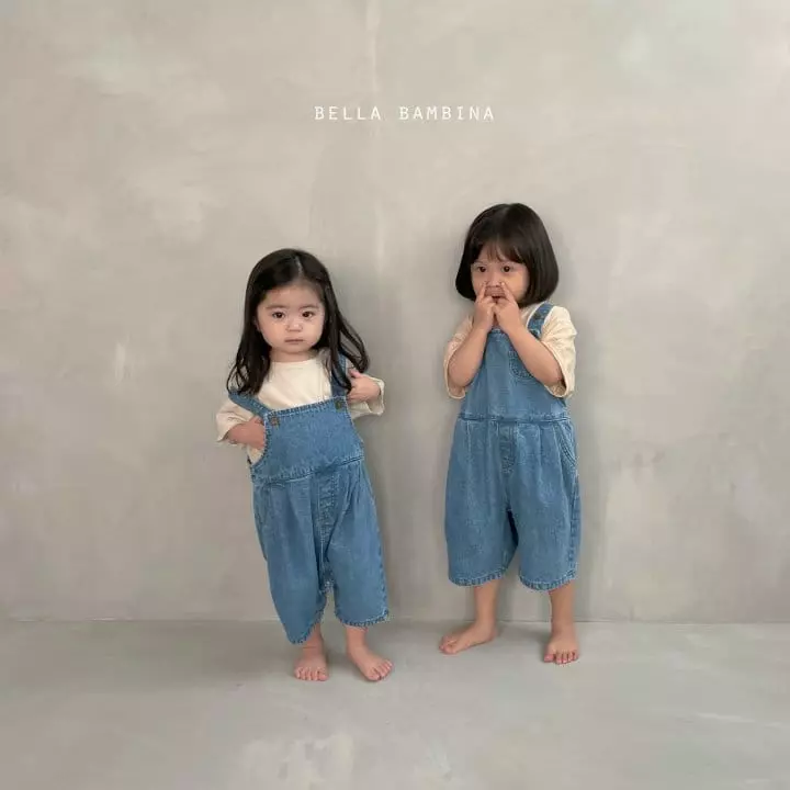 Bella Bambina - Korean Children Fashion - #littlefashionista - Bebe Wrinkle Denim Bodysuit - 8