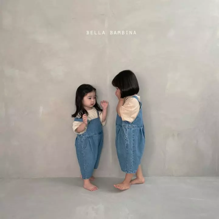 Bella Bambina - Korean Children Fashion - #minifashionista - Bebe Wrinkle Denim Bodysuit - 10