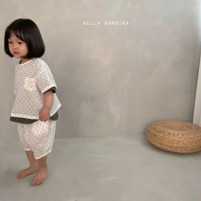 Bella Bambina - Korean Children Fashion - #minifashionista - Onui Dot Top Bottom Set - 12