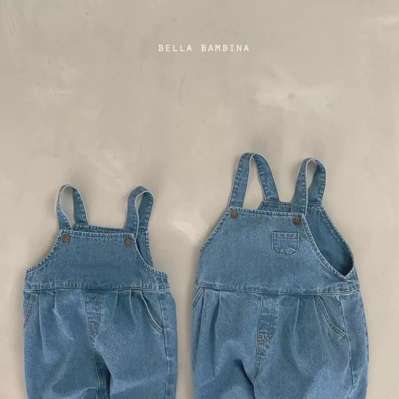 Bella Bambina - Korean Children Fashion - #prettylittlegirls - Wrinkle Denim Dungarees - 8