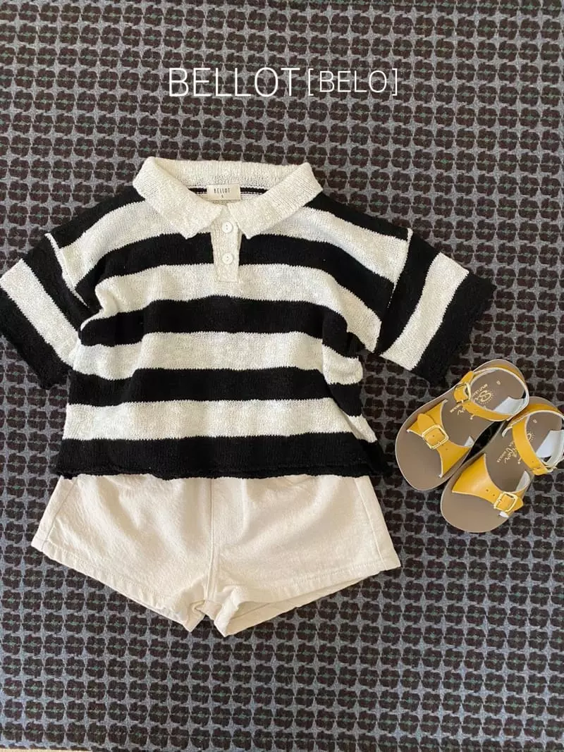 Bellot - Korean Children Fashion - #discoveringself - Pierre Collar Knit Tee