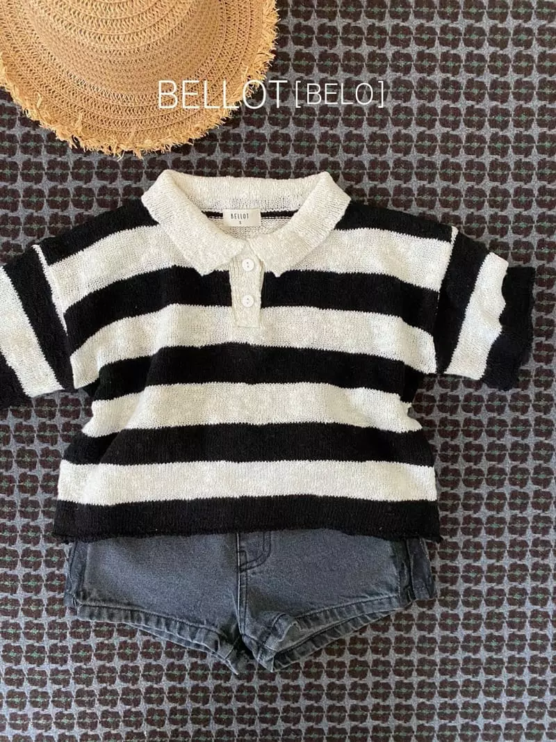 Bellot - Korean Children Fashion - #kidsshorts - Pierre Collar Knit Tee - 4