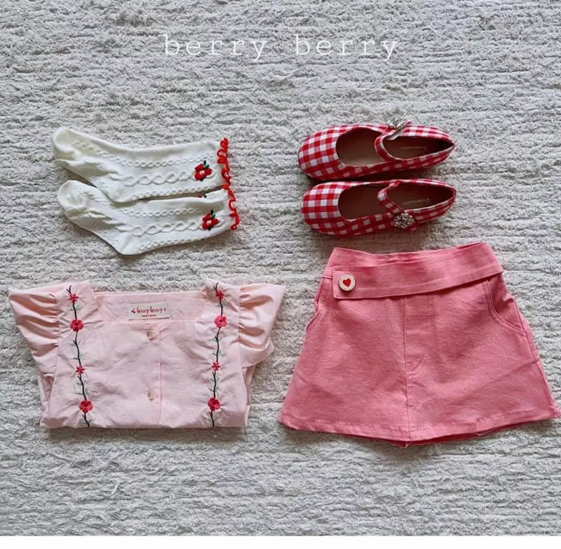 Berry Berry - Korean Children Fashion - #kidzfashiontrend - Cherry Blossom Blouse - 4