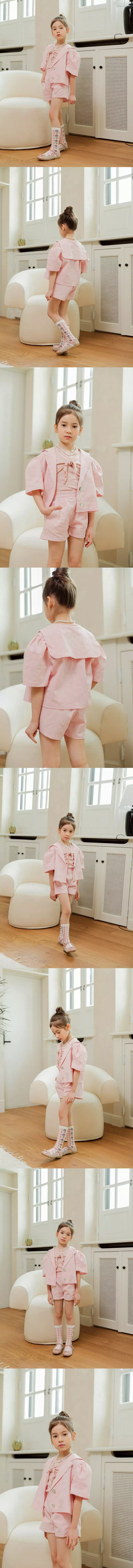 Berry Berry - Korean Children Fashion - #Kfashion4kids - Linen Love Top Bottom Set - 2