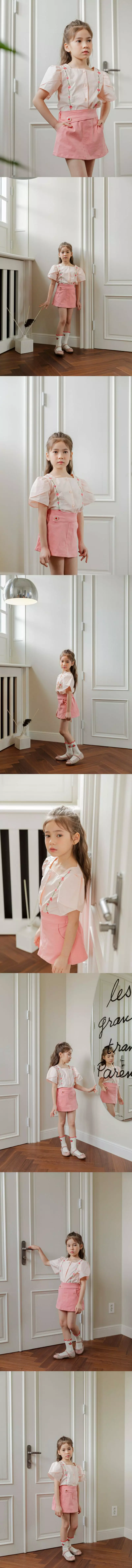 Berry Berry - Korean Children Fashion - #kidsstore - Cherry Blossom Blouse - 2