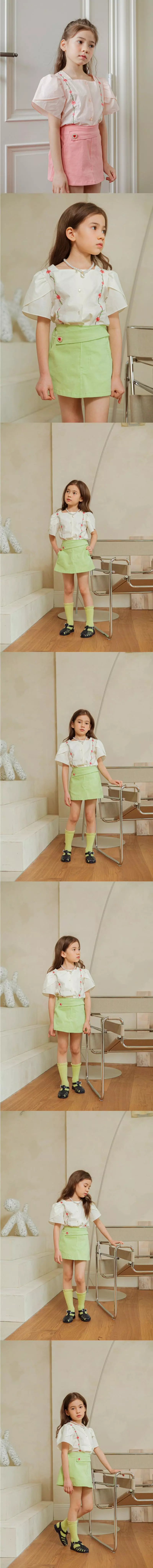 Berry Berry - Korean Children Fashion - #kidzfashiontrend - Cherry Blossom Blouse - 3