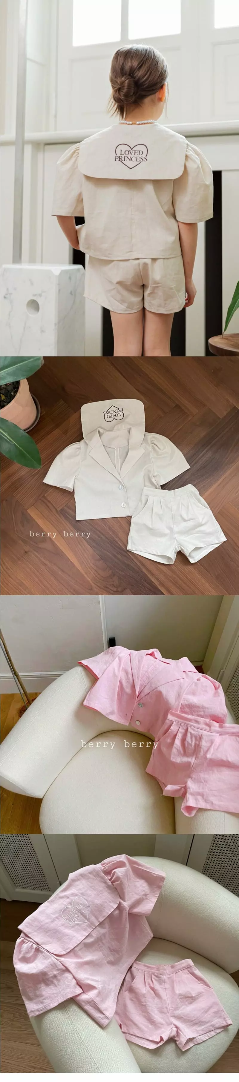 Berry Berry - Korean Children Fashion - #minifashionista - Linen Love Top Bottom Set - 5