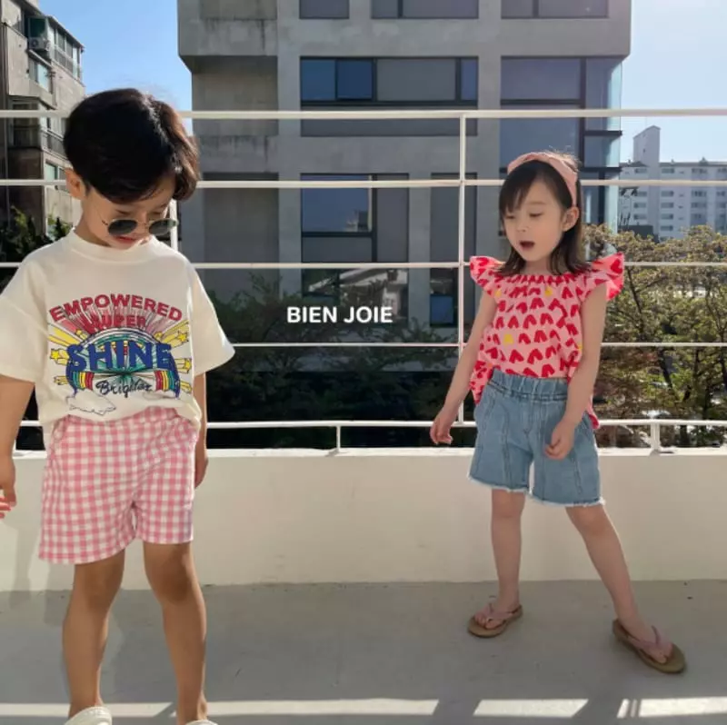 Bien Joie - Korean Children Fashion - #Kfashion4kids - Oil Denim Shorts - 7
