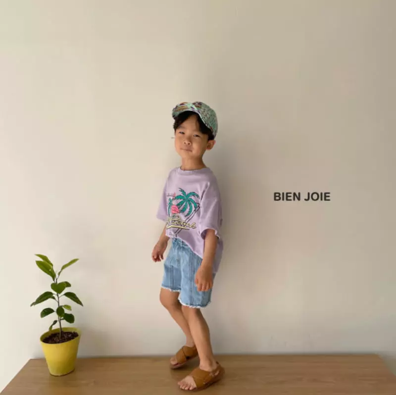 Bien Joie - Korean Children Fashion - #fashionkids - Oil Denim Shorts - 3
