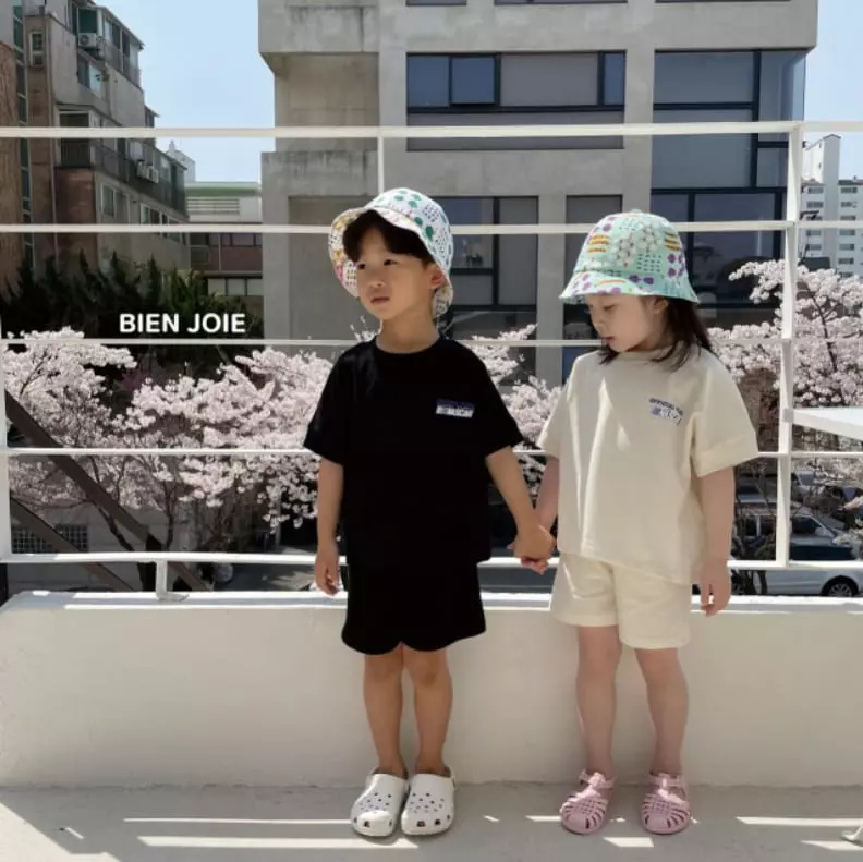 Bien Joie - Korean Children Fashion - #kidsshorts - Lare Top Bottom Set - 7