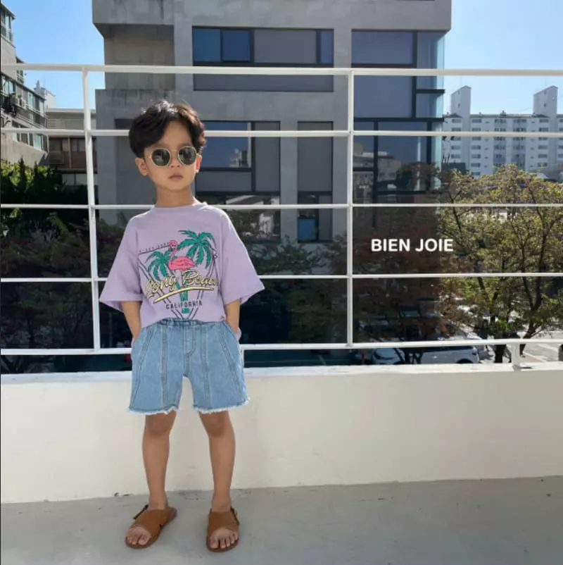 Bien Joie - Korean Children Fashion - #fashionkids - Oil Denim Shorts - 4