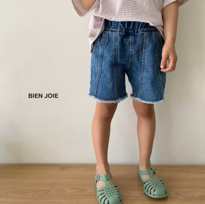 Bien Joie - Korean Children Fashion - #magicofchildhood - Oil Denim Shorts - 9