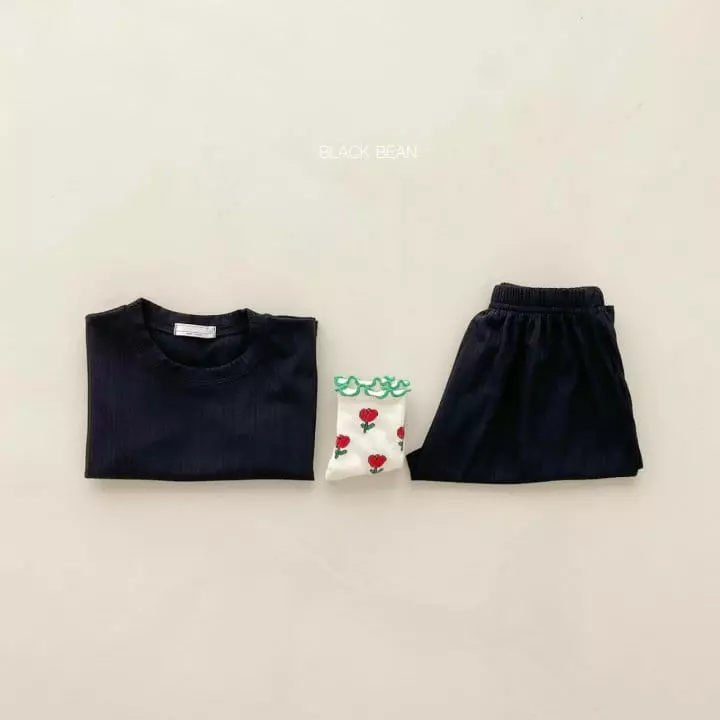 Black Bean - Korean Baby Fashion - #onlinebabyshop - Bebe Spring Top Bottom Set - 4