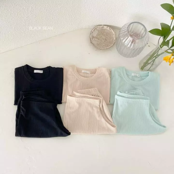 Black Bean - Korean Baby Fashion - #babyboutique - Bebe Spring Top Bottom Set - 5