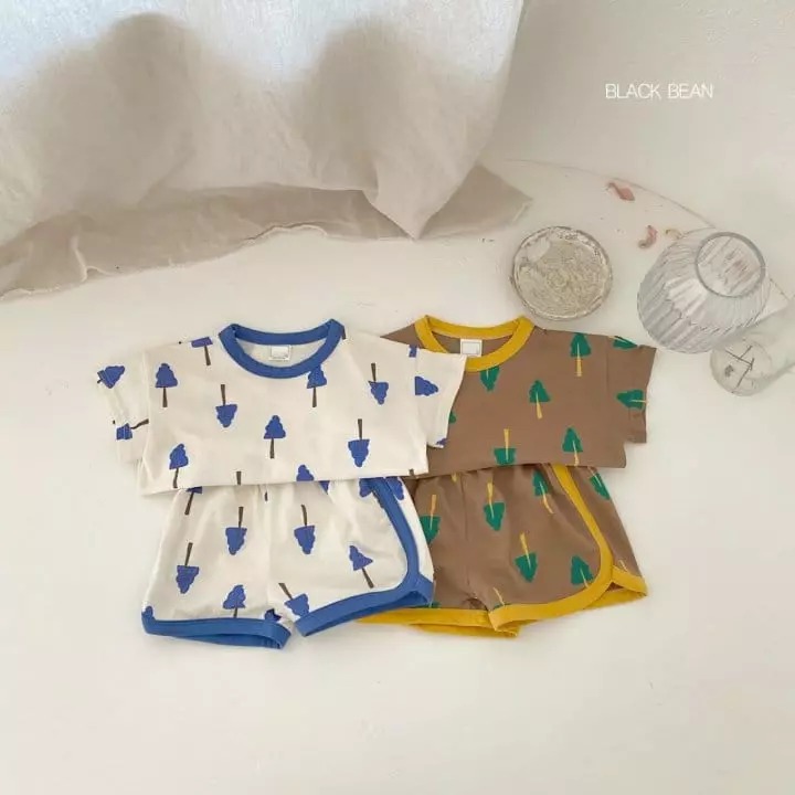 Black Bean - Korean Baby Fashion - #babyboutique - Bebe Tree Top Bottom Set - 5